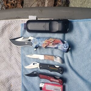 Colorful Fish Design Folding Knife